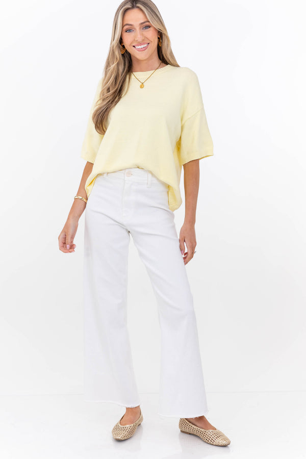 A Little Extra Pretty Yellow Sweater