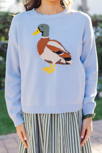 A Little Extra Love Blue Novelty Sweater