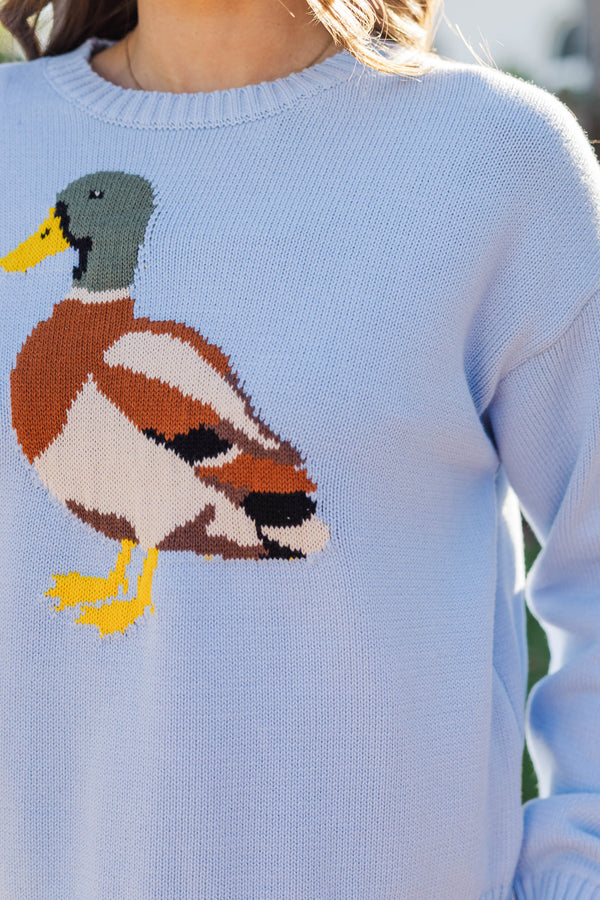 A Little Extra Love Blue Novelty Sweater