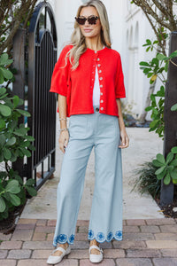 Lightweight Lovely Everyday Red Cardigan
