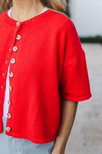 Lightweight Lovely Everyday Red Cardigan