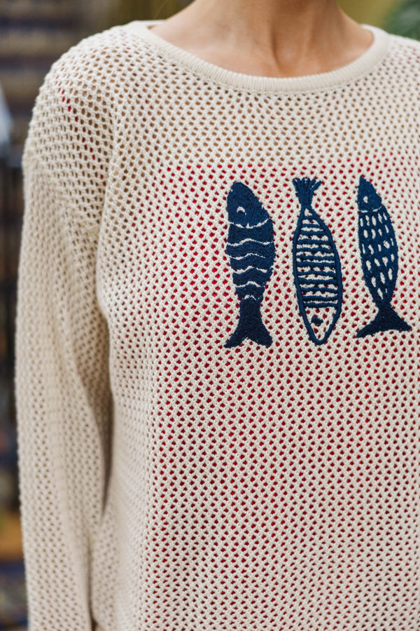 Comfort Comes Easy Cream Novelty Sweater