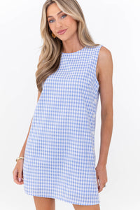 Easy Styling Staple Light Blue Gingham Dress