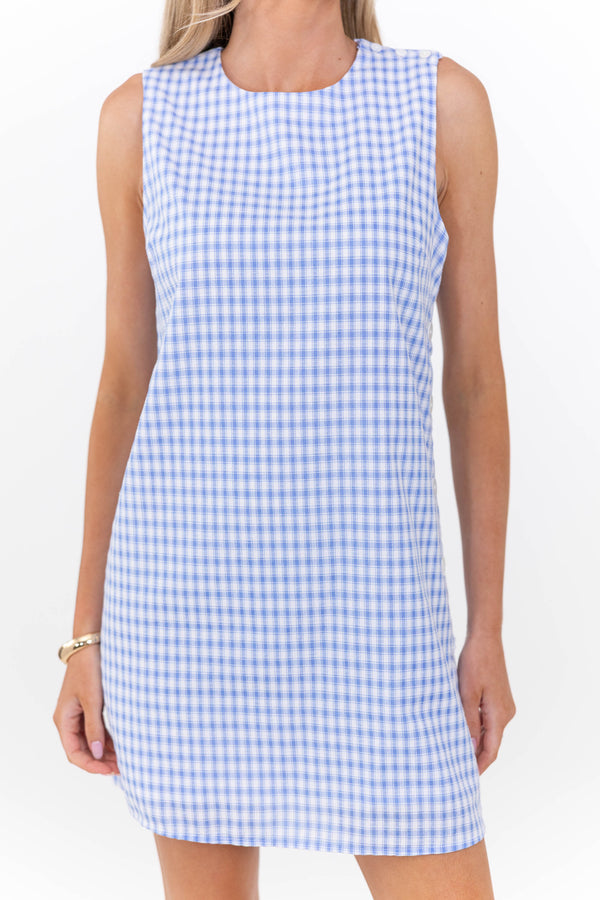 Easy Styling Staple Light Blue Gingham Dress