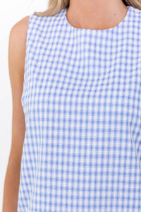 Easy Styling Staple Light Blue Gingham Dress