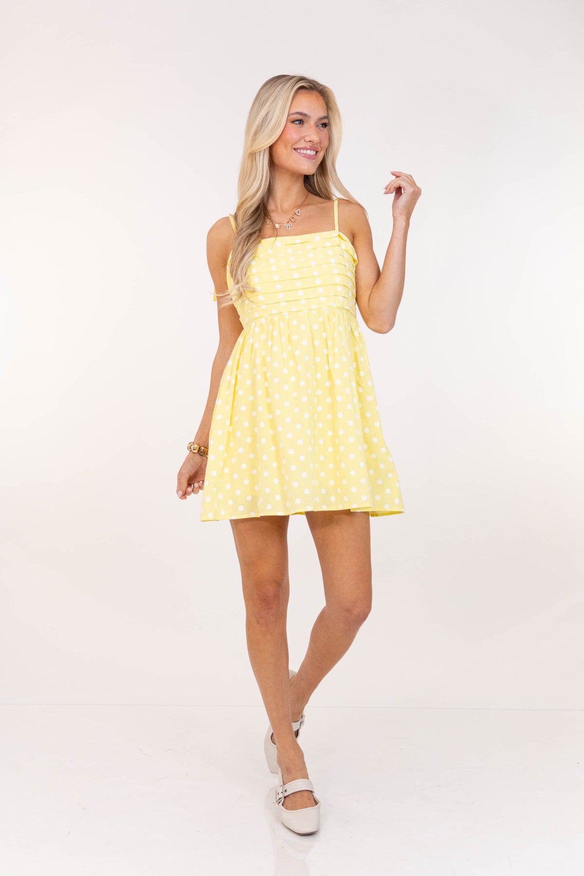 Pretty With Purpose Yellow Polka Dot Dress – Shop the Mint