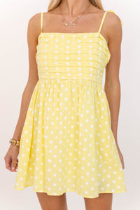 Pretty With Purpose Yellow Polka Dot Dress