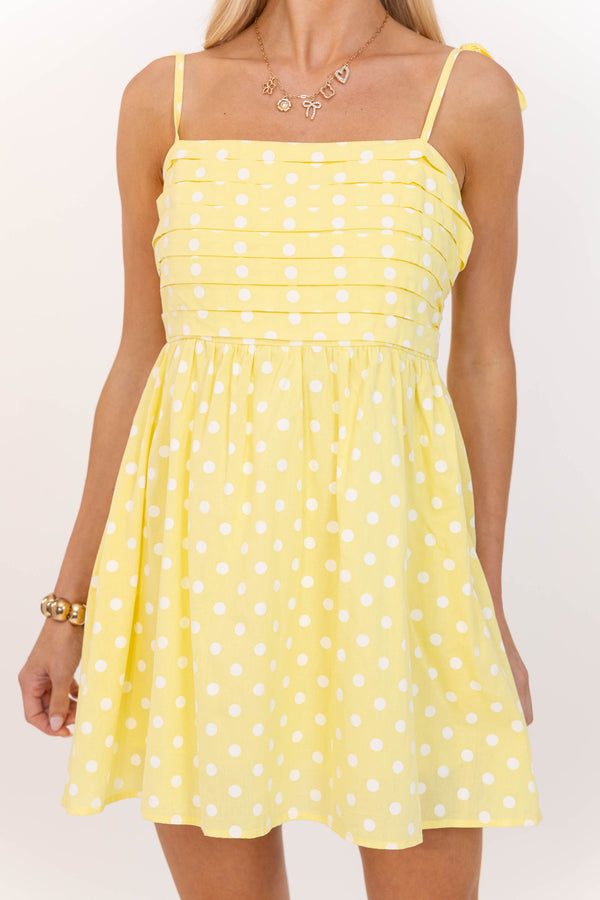Pretty With Purpose Yellow Polka Dot Dress