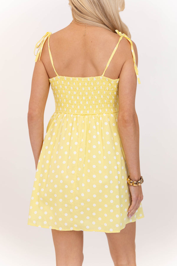 Pretty With Purpose Yellow Polka Dot Dress – Shop the Mint