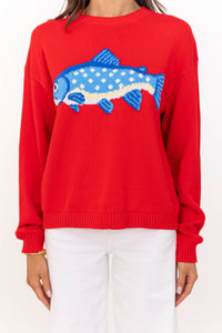 The One You’ll Reach For Red Fish Sweater