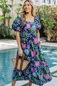 Everyday Style Made Pretty Navy Midi Dress