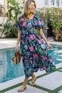 Everyday Style Made Pretty Navy Midi Dress