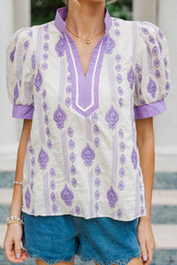 Simply Can’t Resist Lavender Blouse