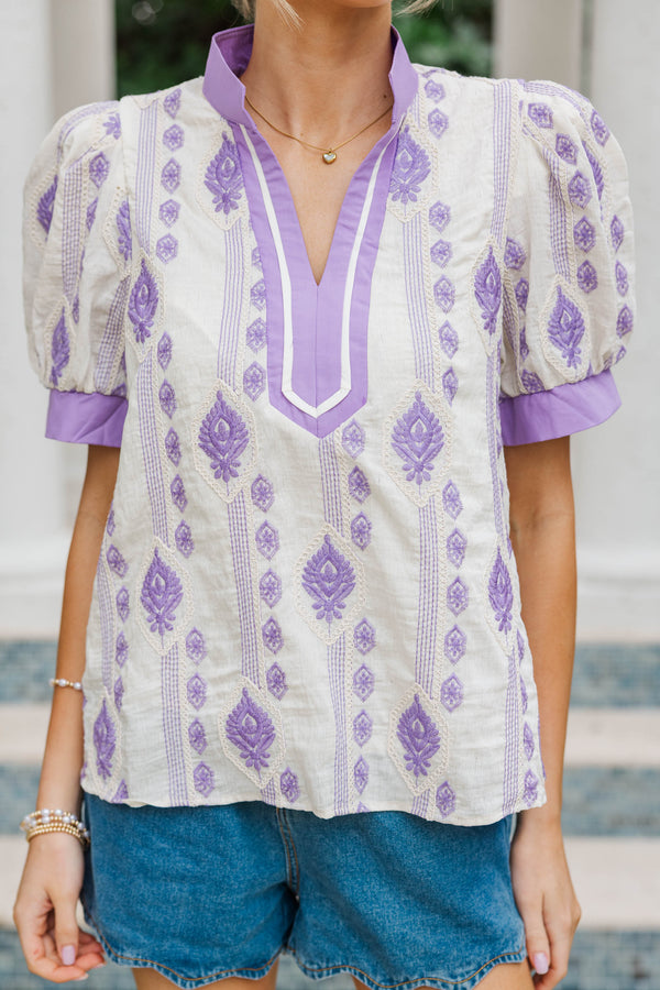 Simply Can’t Resist Lavender Blouse