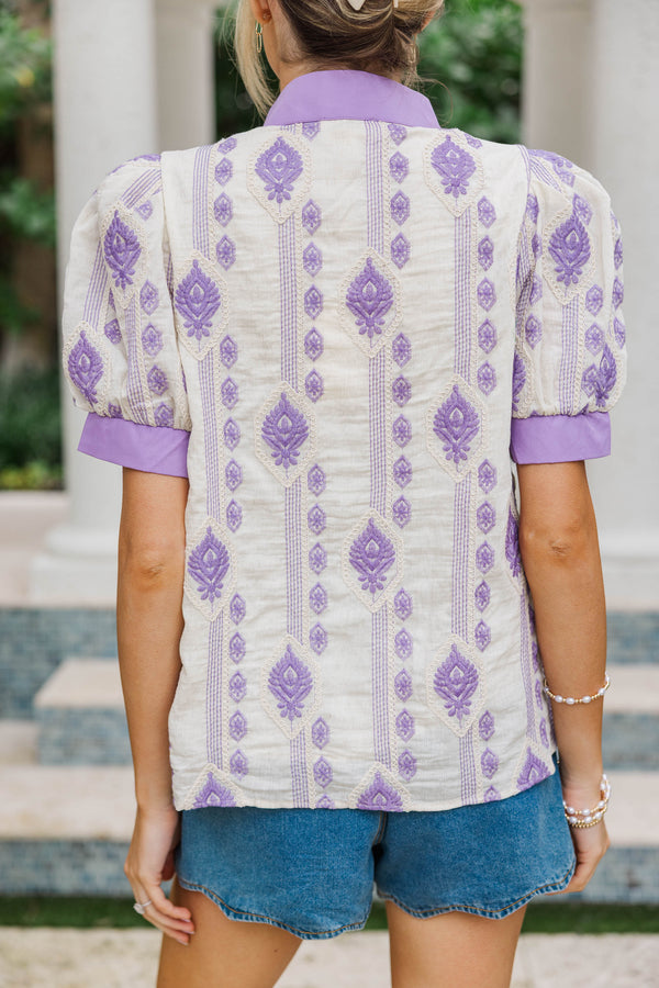Simply Can’t Resist Lavender Blouse