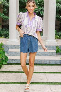 Simply Can’t Resist Lavender Blouse