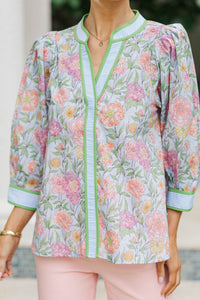 Sweet From The Start Light Blue Blouse