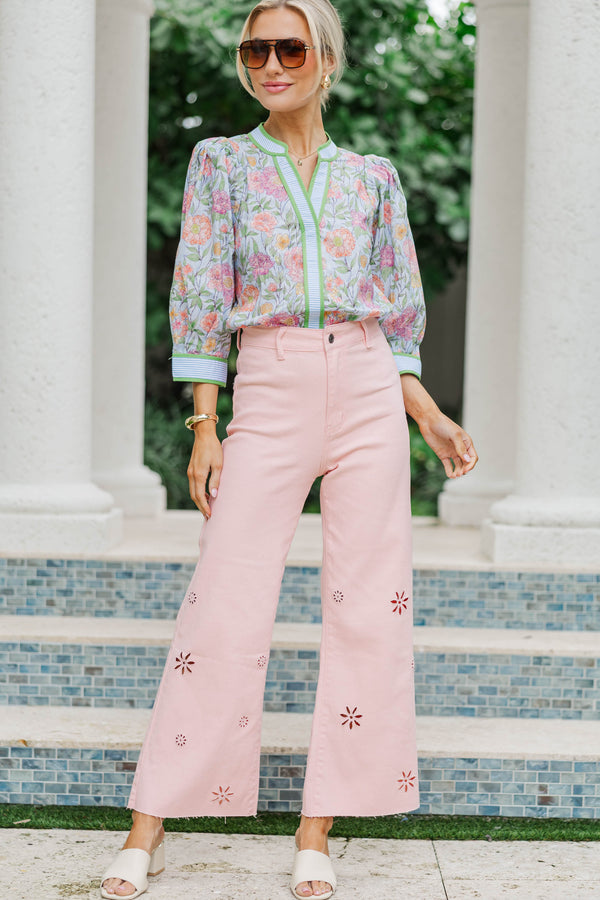 Sweet From The Start Light Blue Blouse