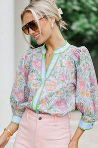 Sweet From The Start Light Blue Blouse