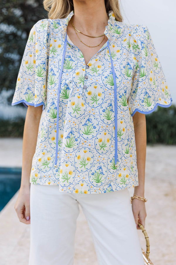 Everyday Romance Blue Blouse