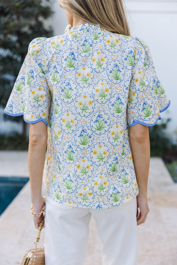Everyday Romance Blue Blouse