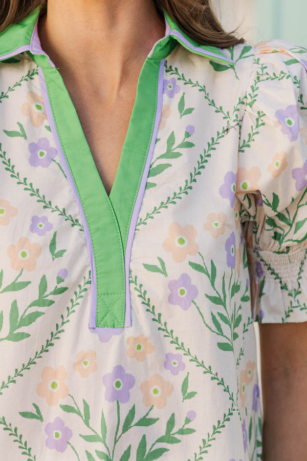 All Signs Point To Yes Green Blouse