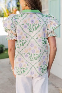 All Signs Point To Yes Green Blouse