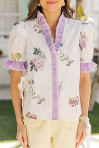 Something To Smile About White Blouse