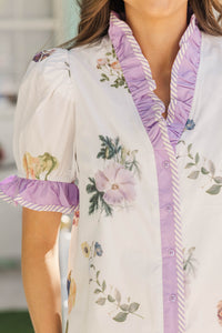 Something To Smile About White Blouse