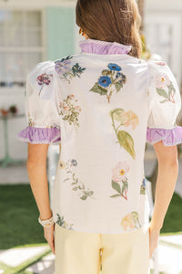 Something To Smile About White Blouse