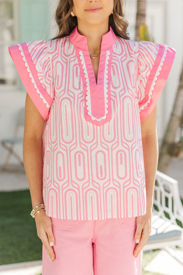 Right Where I’m Meant To Be Pink Blouse
