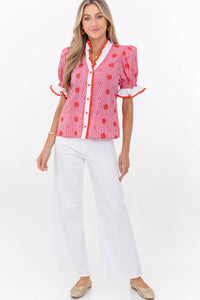 Feels Just Right Red Blouse