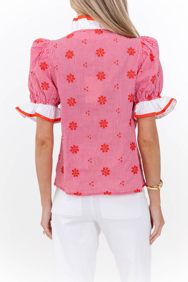 Feels Just Right Red Blouse