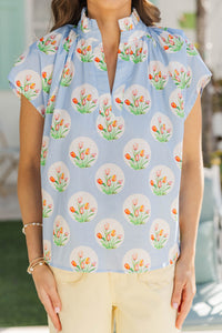 Feeling Extra Lovely Blue Blouse