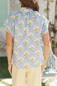 Feeling Extra Lovely Blue Blouse