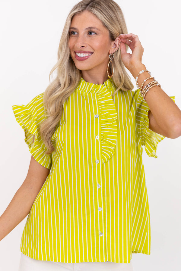 Magnolia Daydream Chartreuse Blouse