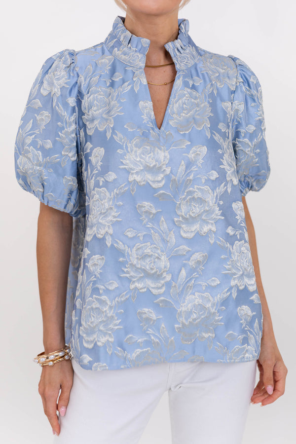 With You In Mind Blue Blouse