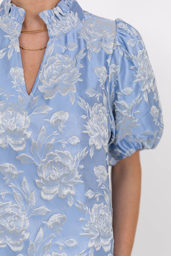 With You In Mind Blue Blouse