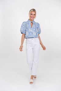 With You In Mind Blue Blouse
