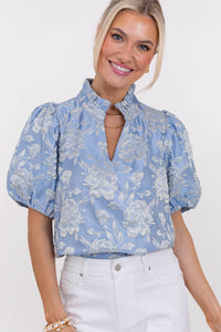 With You In Mind Blue Blouse