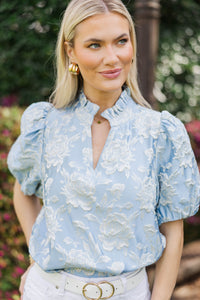 With You In Mind Blue Blouse