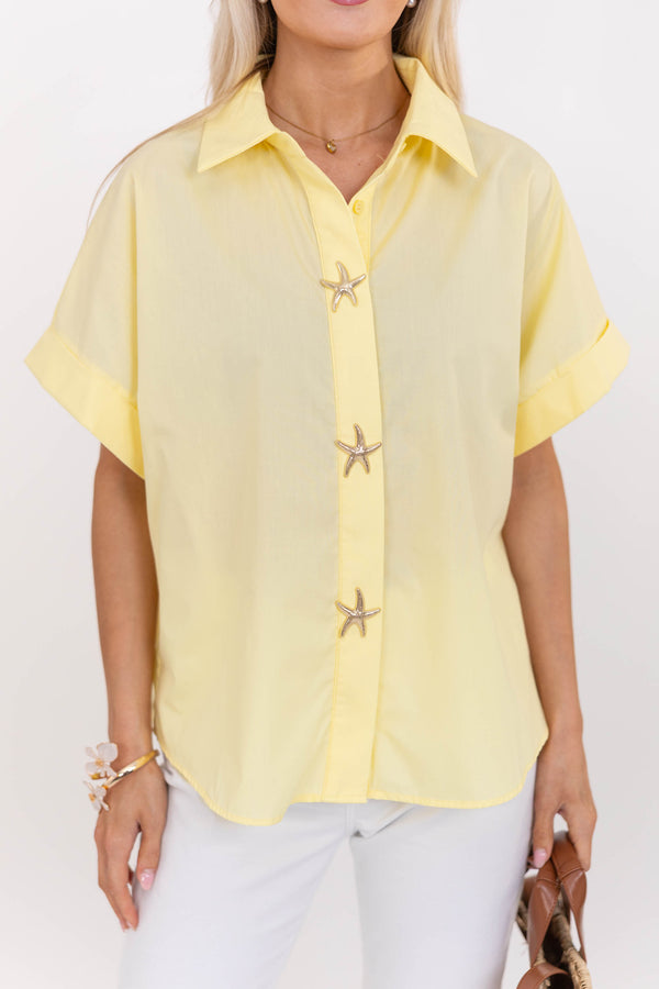 All Because Of You Yellow Blouse