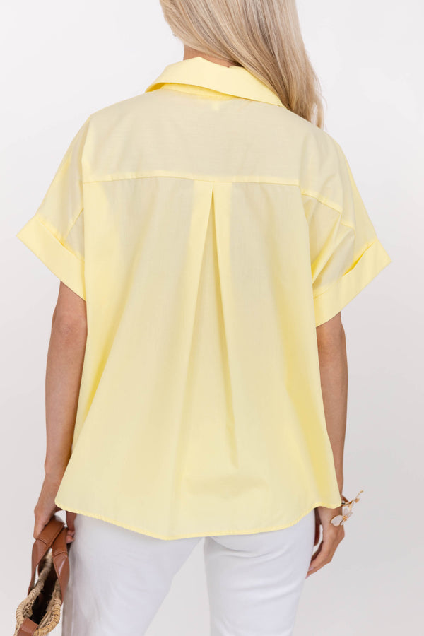 All Because Of You Yellow Blouse