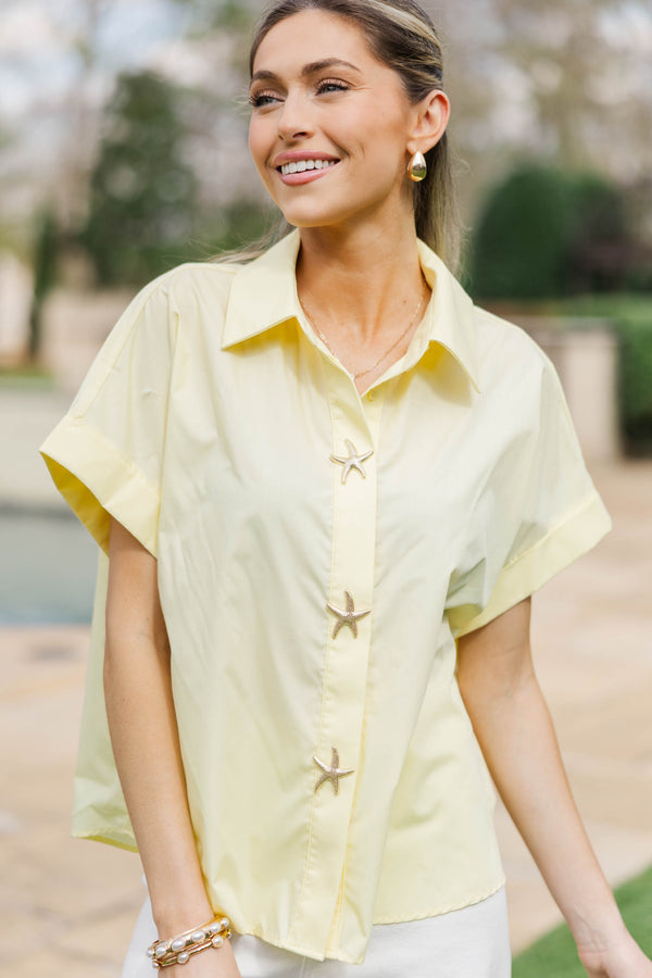 All Because Of You Yellow Blouse