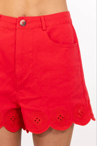 Let Your Heart Lead Red Shorts