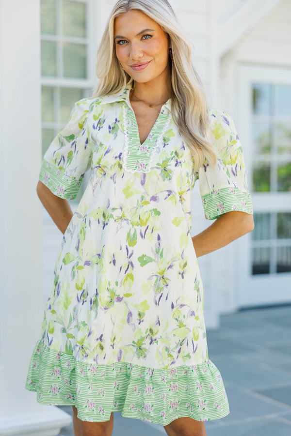 Easy Answer Lime Green Dress