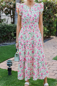 One And Done Pink Midi Dress
