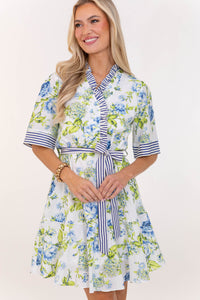 Running Around Essential Blue Floral Dress