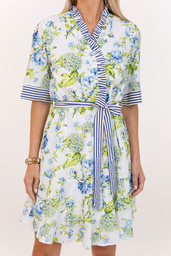 Running Around Essential Blue Floral Dress