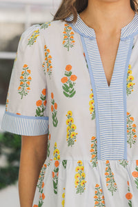 No Brainer Light Blue Medallion Dress